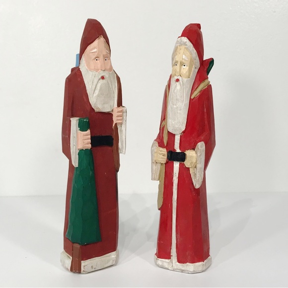 Vintage Midwest Hand Carved Wooden Classic Dutch Santa Claus Christmas Decor 8in - Picture 5 of 14